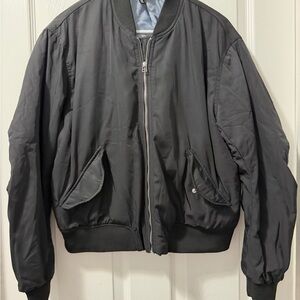 H&M Classic Black Bomber Jacket